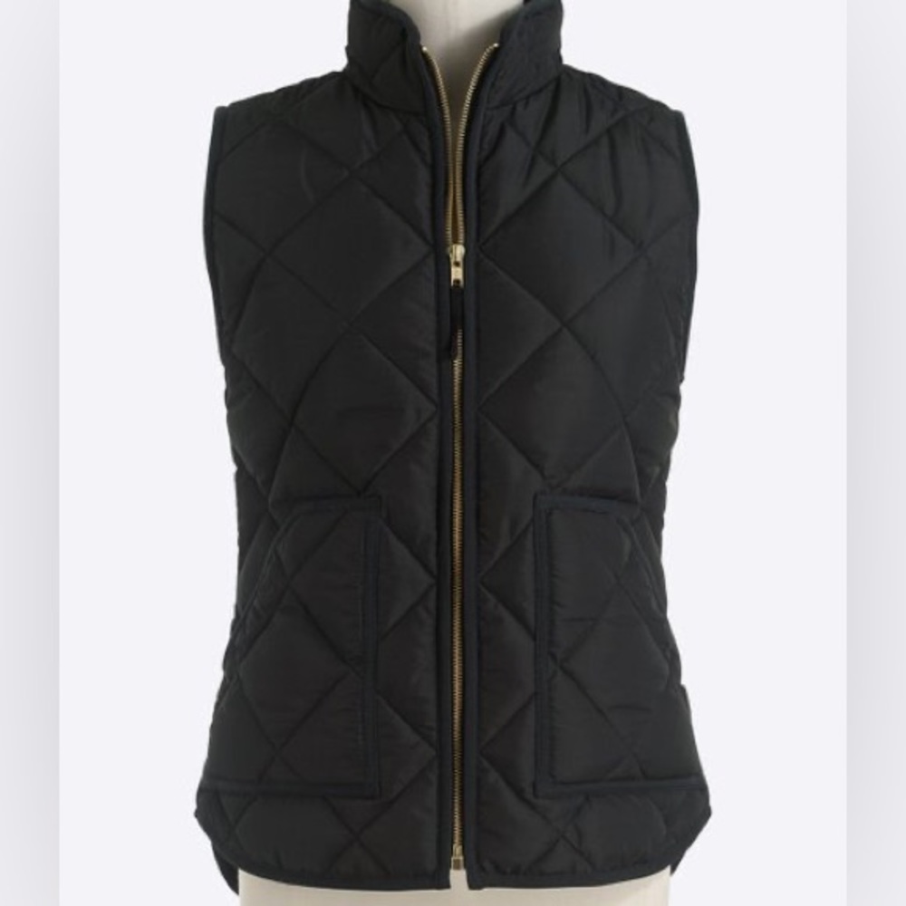 J. Crew Quilted Vest - Black Womens XXS